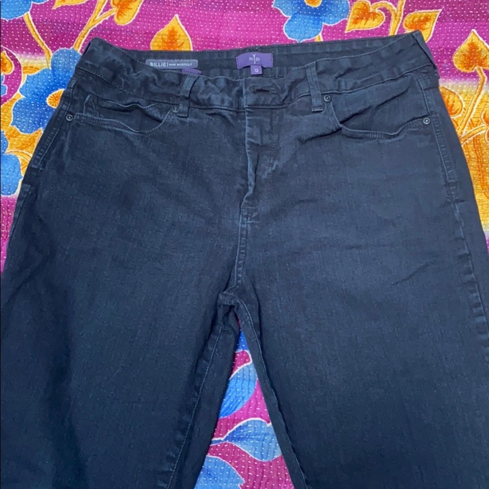 NYDJ Billie Mini Bootcut Size 12 Black Jeans